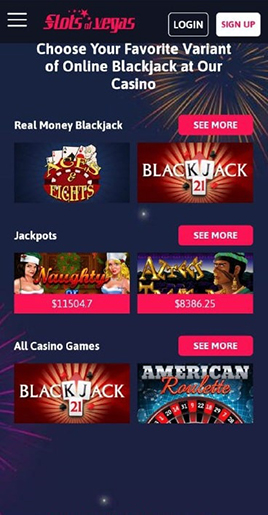 Poker section in mobile casino